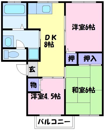 サンフル狭山の物件間取画像